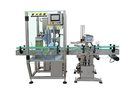 雙頭玻璃瓶灌裝旋蓋一體機